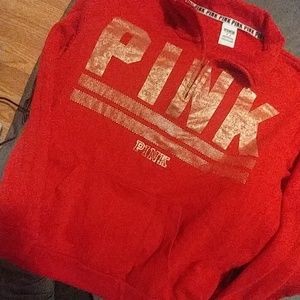 VS Pink collared pull over